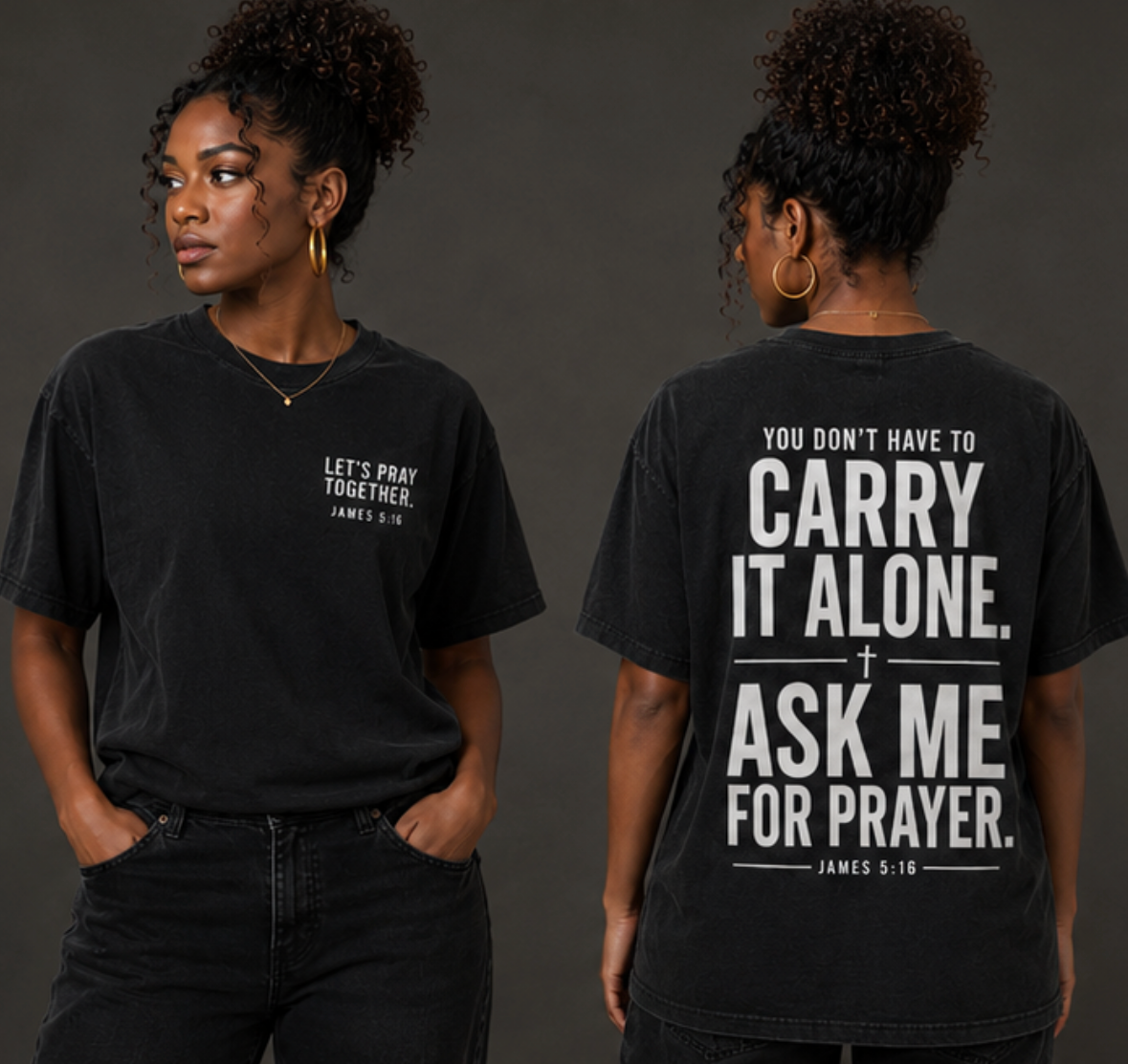 Prayer Support Tee — “Let’s Pray Together” Vintage Crewneck